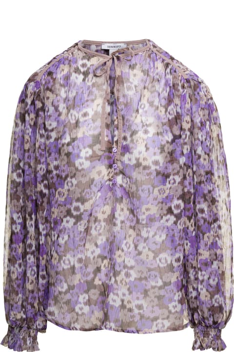 Sabina Musayev Topwear for Women Sabina Musayev 'atara' Purple Blosue With All-over Floreal Print In Polyester Woman