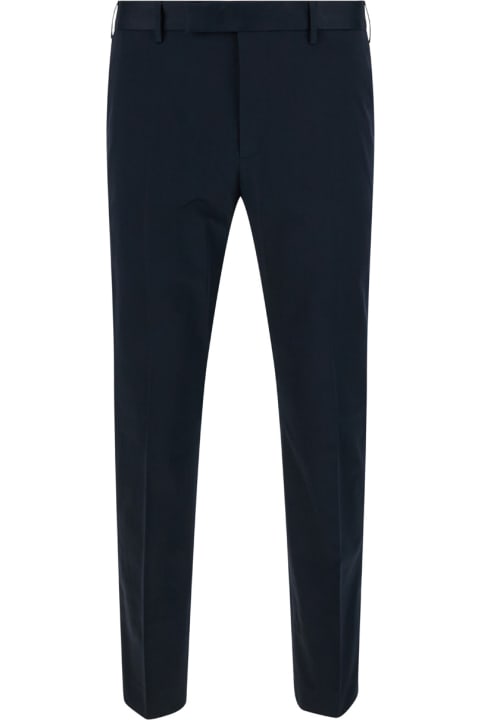 Homeware PT Torino Blu Slim Fit Trousers In Cotton Blend Man