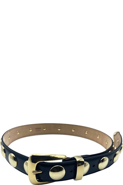 Khaite Women Khaite Benny Belt With Stud Gold Buckle