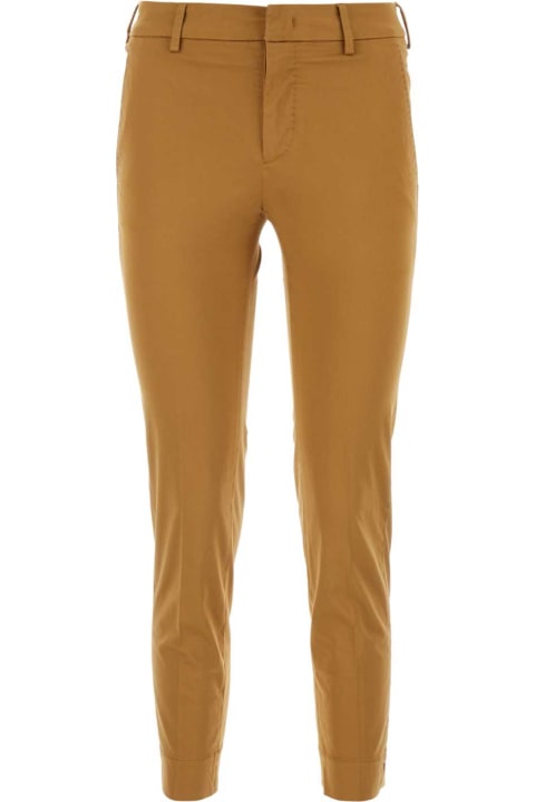 PT Torino Pants & Shorts for Women PT Torino Caramel Stretch Cotton New York Pant