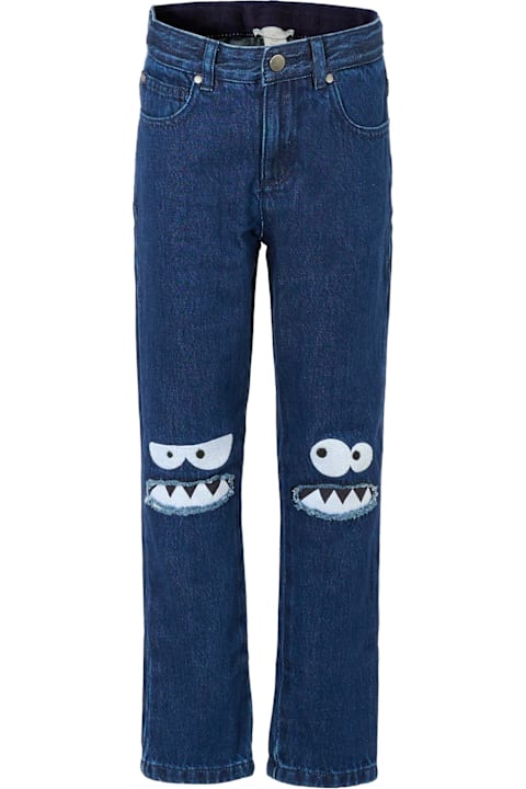 Fashion for Men Stella McCartney Kids Blue Jeans For Boy With Monster