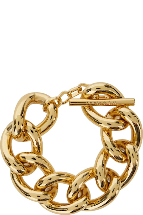 Parosh Jewelry for Women Parosh Gold Tone Chain-link Bracelet With Clasp Logo Closure In Aluminum Woman
