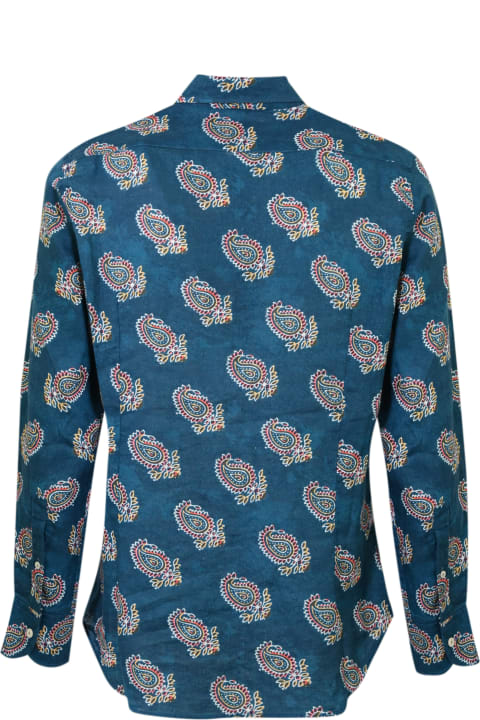 Fashion for Men MC2 Saint Barth Pamplona Linen Shirt With Paisley Print