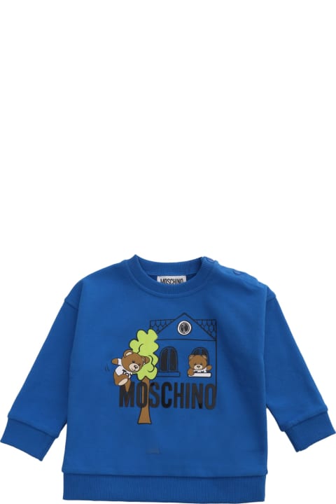 Sweaters & Sweatshirts for Boys Moschino Blue Sweatshirt
