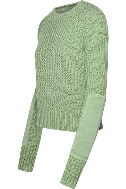 Max Mara Womenのセール Max Mara 'abisso1234' Sage Green Cotton Sweater