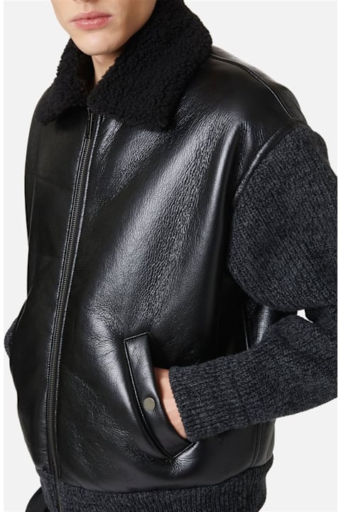 Iceberg for Women Iceberg Faux Leather Bomber Jacket