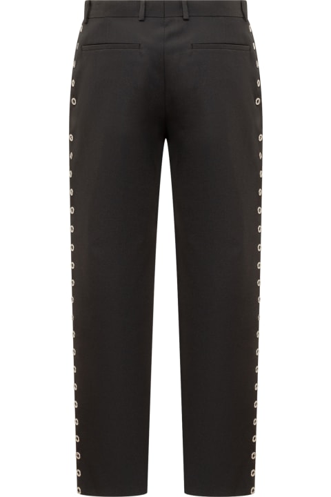 Off-White Pants for Men Off-White Wool Pants With Eyelets
