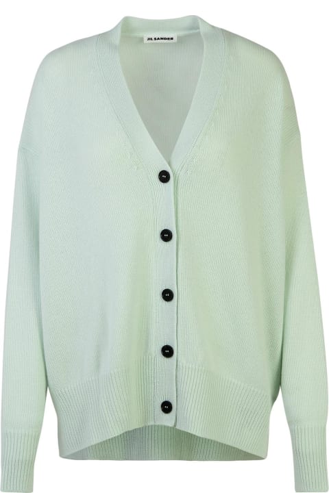 Jil Sander Sweaters for Women Jil Sander Mint Green Cashmere Cardigan