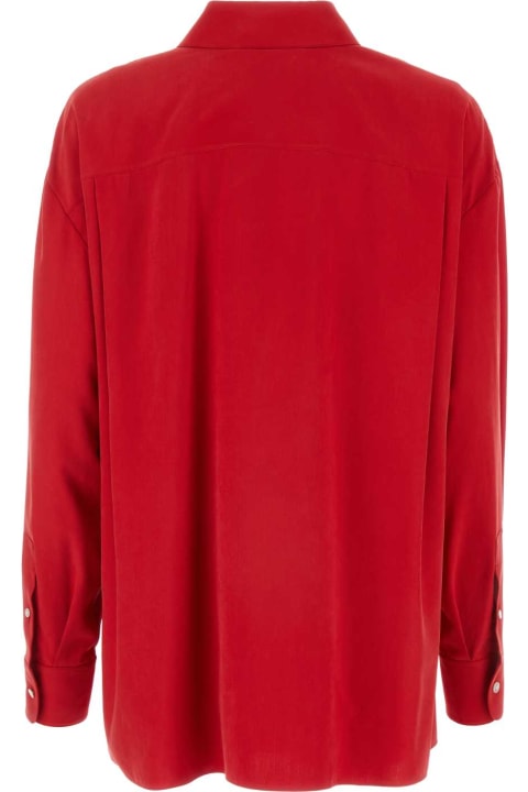 The Row Topwear for Women The Row Red Silk Andra Shirt