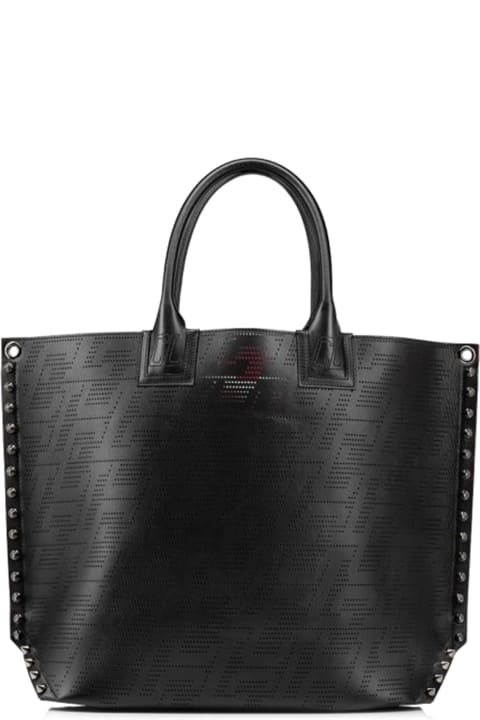 Perforated Calf Leather Tote Bag