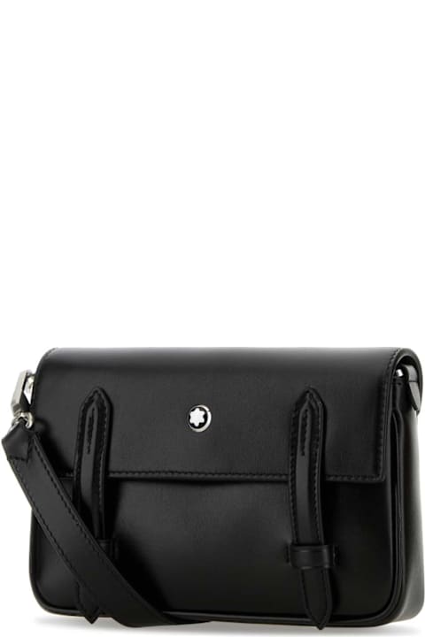 Montblanc Shoulder Bags for Men Montblanc Black Leather Mini Meisterstuck Crossbody Bag