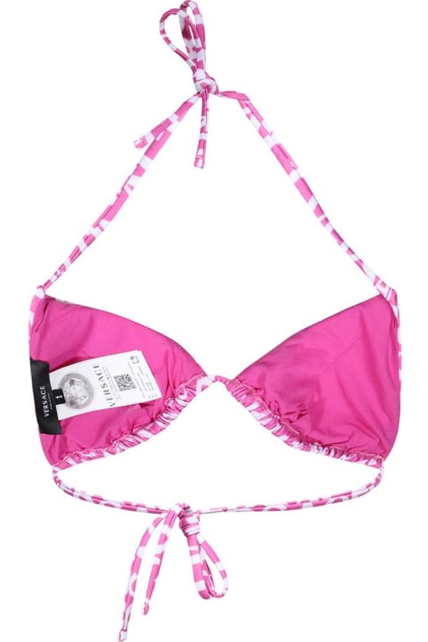 Homeware Versace All-over Logo Bikini Top