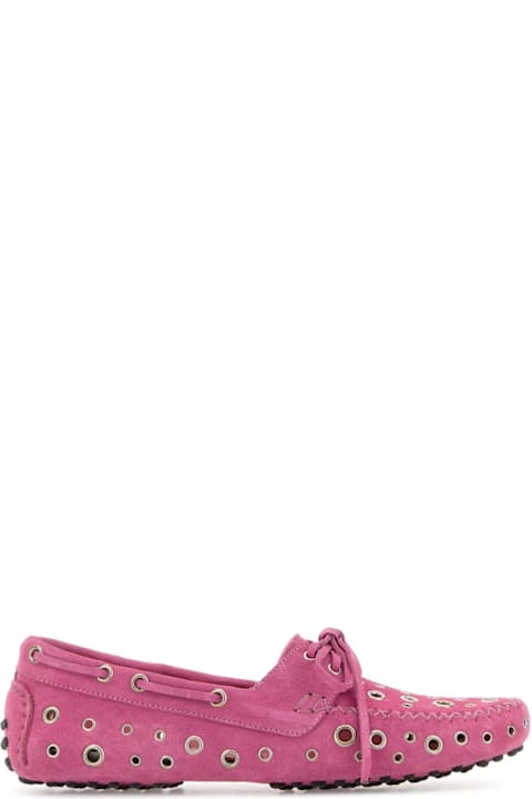 Gimaguas for Men Gimaguas Pink Suede Car Loafers