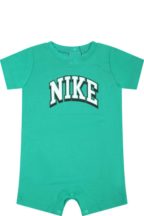 Nike Bodysuits & Sets for Baby Boys Nike Green Romper Set For Baby Boy With Logo
