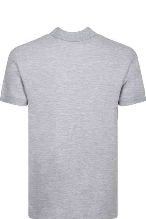 Burberry Topwear for Men Burberry Eddie Logo Knight Grey Polo Shirt