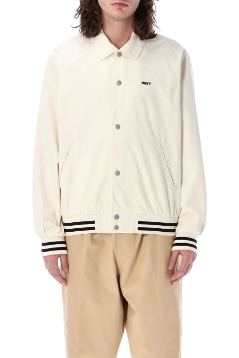 Obey Coats & Jackets for Men Obey Icon Face Varsity Jacket
