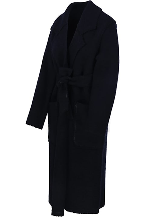 Max Mara Midnight Blue Wool Blend Jene Coat | italist