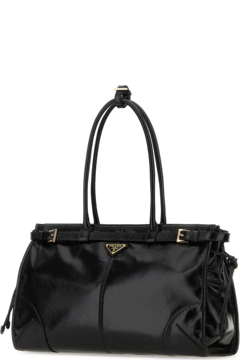 Prada Bags for Women Prada Black Leather Shoulder Bag