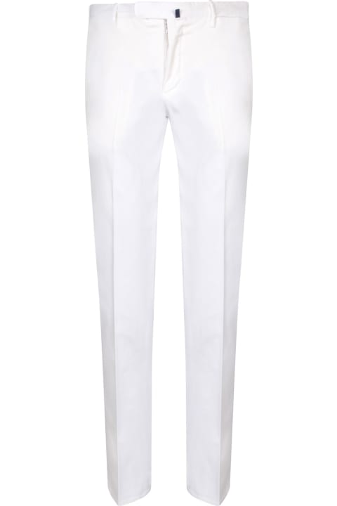 Incotex Clothing for Men Incotex Slim Fit White Trousers