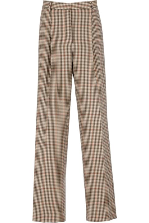 أدوات منزلية Dries Van Noten Checked Pleated Trousers