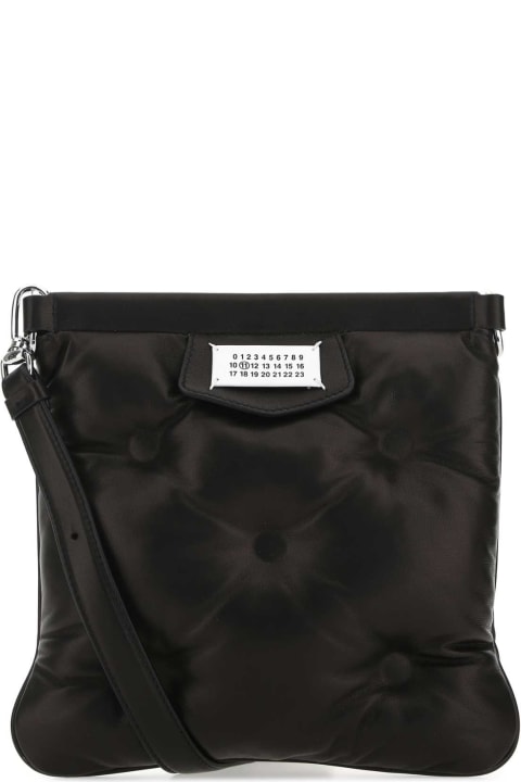 Maison Margiela Shoulder Bags for Men Maison Margiela Black Nappa Leather Glam Slam Crossbody Bag