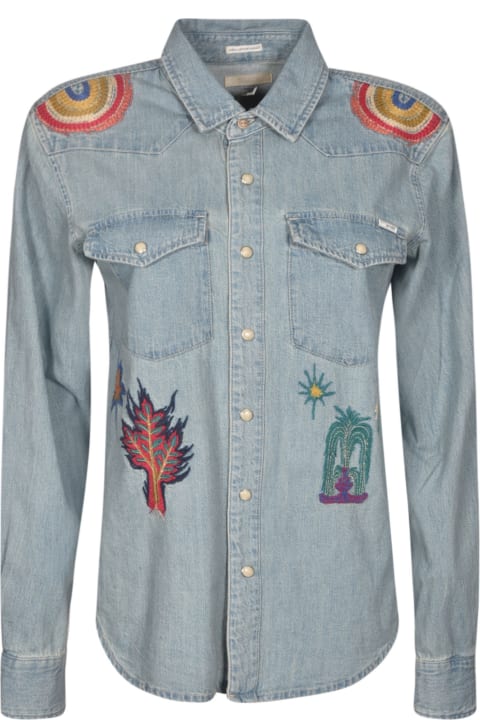 Mother Topwear for Women Mother Denim Embroidered Shirt
