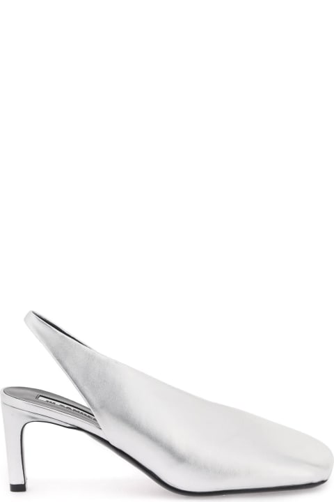 Jil Sander High-Heeled Shoes for Women Jil Sander Laminated Leather Slingback Pumps