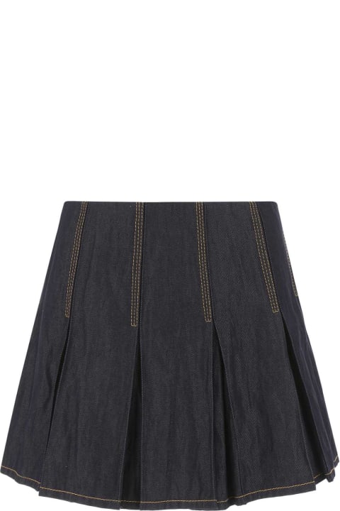 Sale for Women Bottega Veneta Dark Blue Denim Mini Skirt
