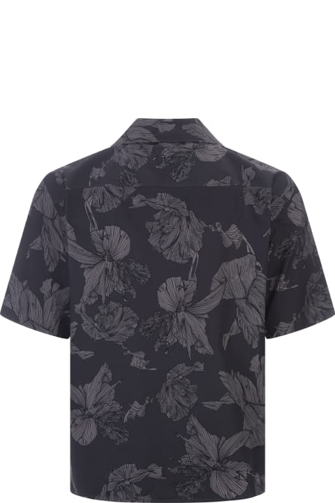 Neil Barrett Shirts for Men Neil Barrett Black Shirt With Floral Print