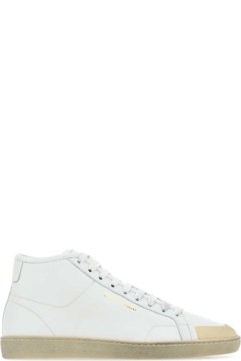 Saint Laurent Sale for Men Saint Laurent White Leather Court Classic Sl/39 Sneakers