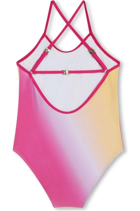 Swimwear for Girls Chloé Ombé One-piece Swimwear With Logo Print