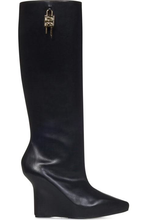 ウィメンズ Givenchyのブーツ Givenchy G-lock Leather Boots