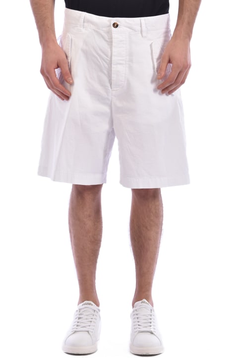 Dsquared2 Pants for Men Dsquared2 White Cotton Bermuda
