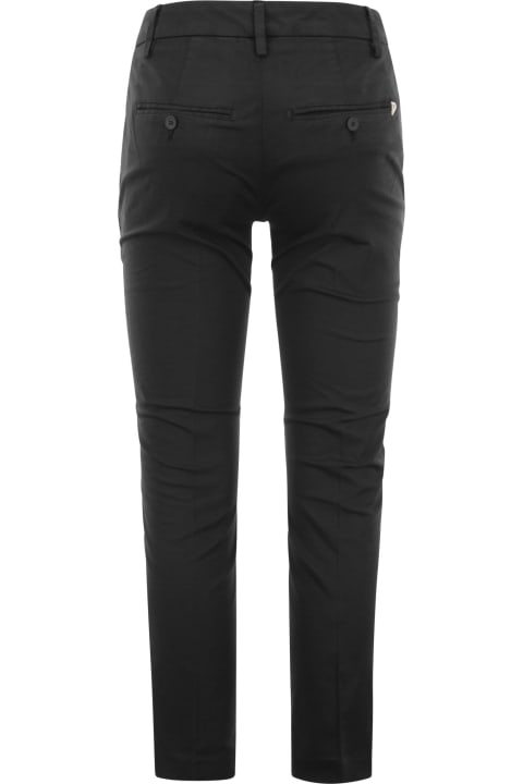 Dondup for Women Dondup Perfect - Slim-fit Cotton Gabardine Trousers