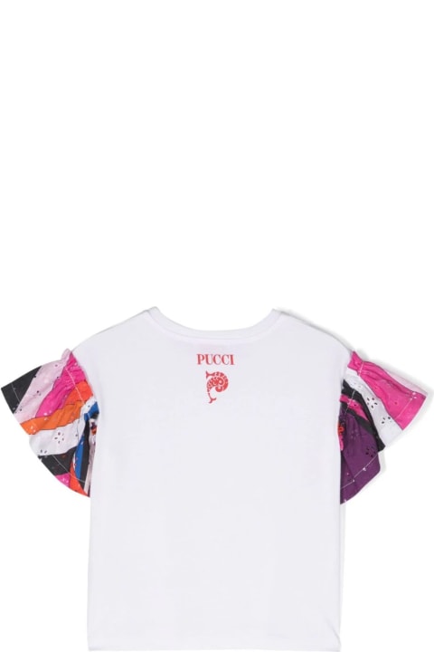 Pucci Topwear for Girls Pucci T-shirt Con Ruches