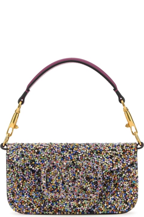 Valentino Garavani Bags for Women Valentino Garavani Embellished Leather Small Locã² Handbag