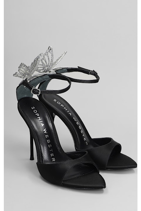Sophia Webster Sandals for Women Sophia Webster Aura Sandals In Black Satin