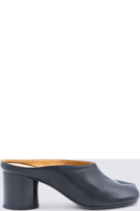 Maison Margiela Black Leather Tabi Sandals