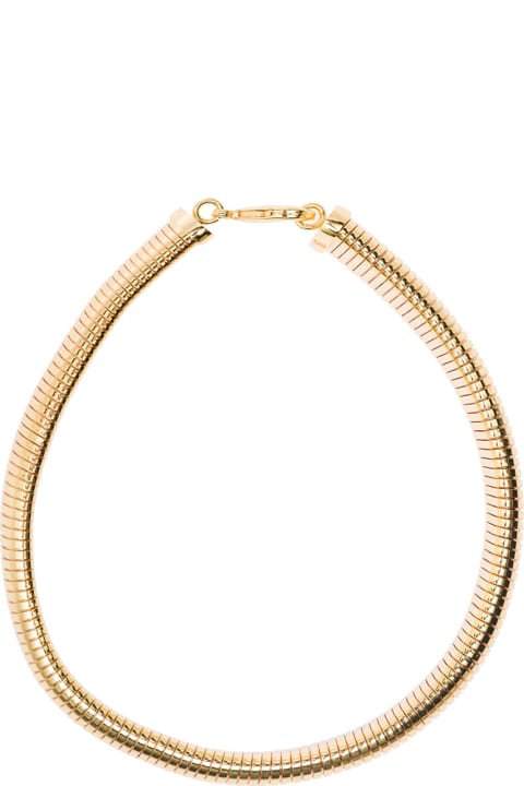 Federica Tosi Necklaces for Women Federica Tosi 'cleo' Necklace With Clasp Fastening In 18k Gold Plated Bronze Woman