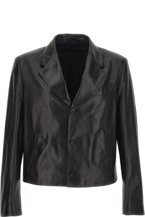 Ferragamo Coats & Jackets for Men Ferragamo Leather Blazer Jacket