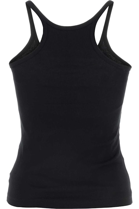 Totême Topwear for Women Totême Black Stretch Cotton Tank Top