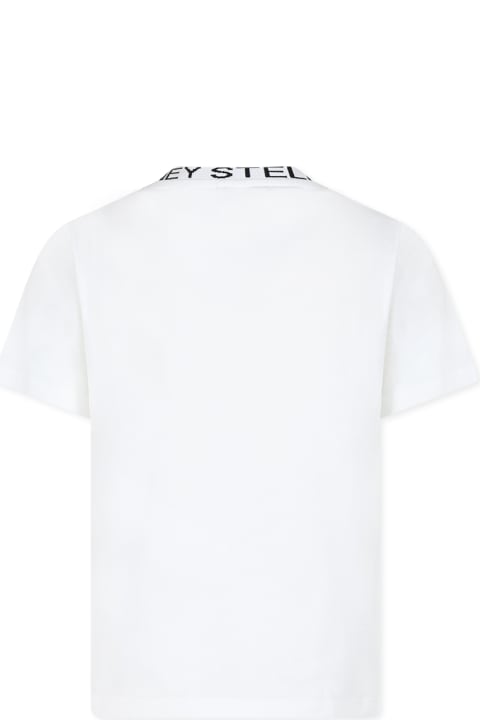 Stella McCartney Kids Topwear for Boys Stella McCartney Kids White T-shirt For Kids With Logo