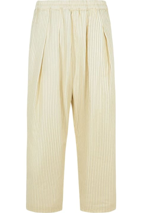 Clothing for Men Maison Margiela Ivory Cotton Blend Trousers