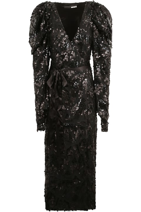 Rotate by Birger Christensen for Women Rotate by Birger Christensen Sequin Midi Wrap Dress