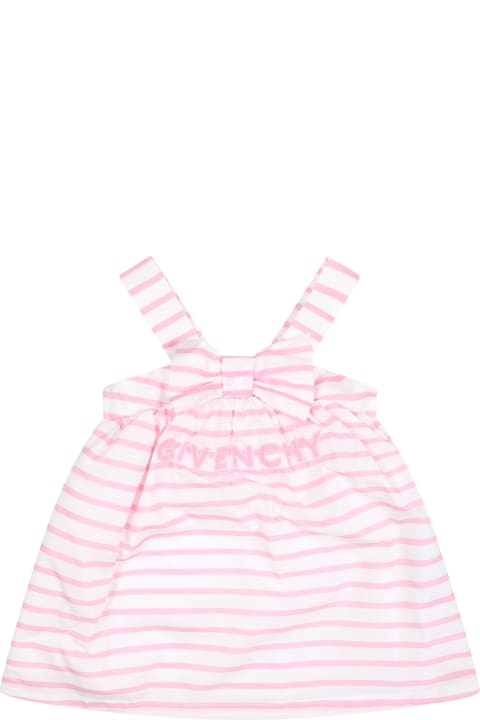 Fashion for Baby Boys Givenchy Pink Dress For Baby Girl With Stripes