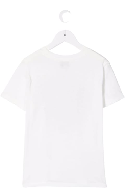 Kenzo Kids Boy's White Cotton T-shirt With Logo