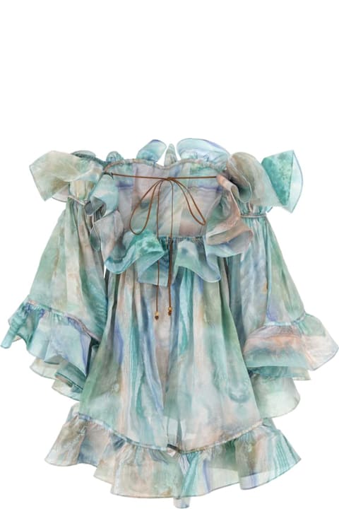 Zimmermann for Women Zimmermann Multicolor Silk Illuminate Mini Dress