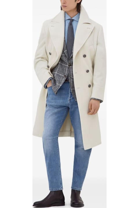 Brunello Cucinelli for Kids Brunello Cucinelli Wool Deconstructed Jacket