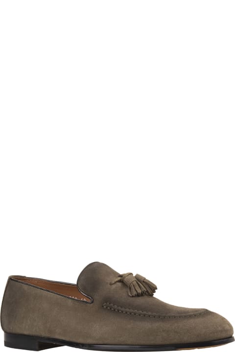 Doucal's Loafers & Boat Shoes for Men Doucal's Mud Suede Loafers With Tassels