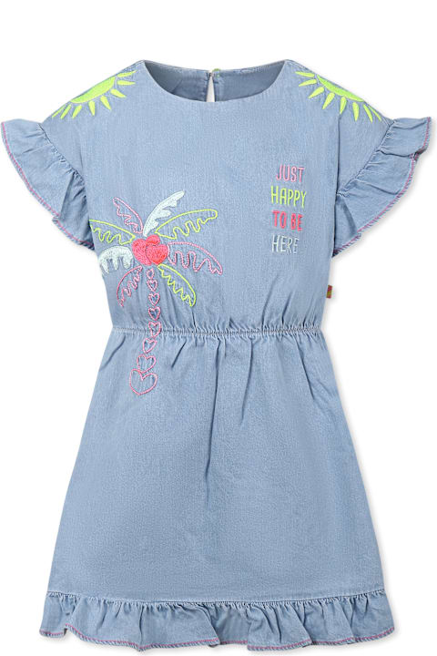 Homeware Billieblush Denim Dress For Girl With Palm Tree